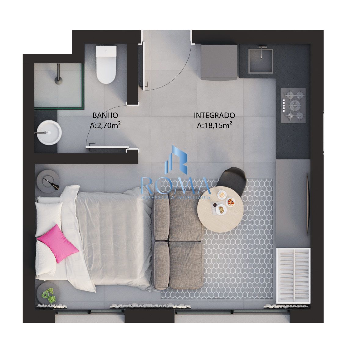 Apartamento, 2 quartos, 36 m² - Foto 2