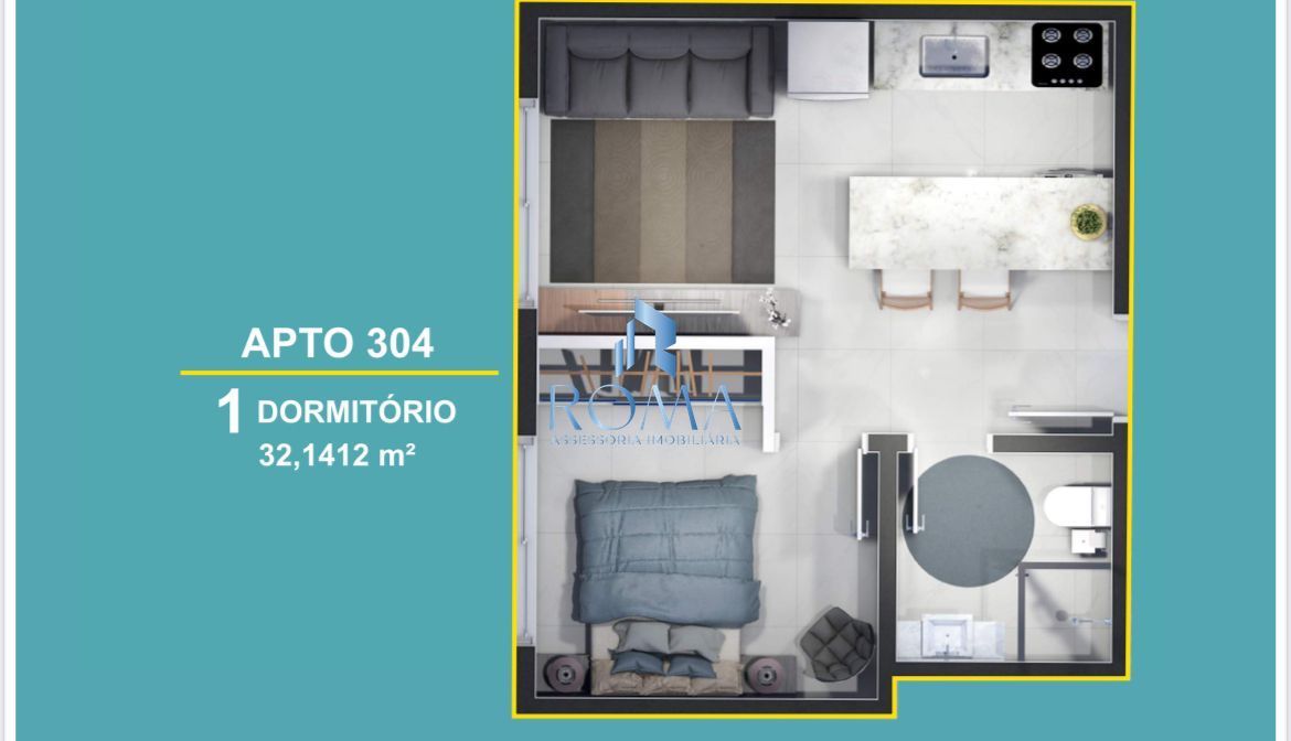 Apartamento, 1 quarto, 32 m² - Foto 4