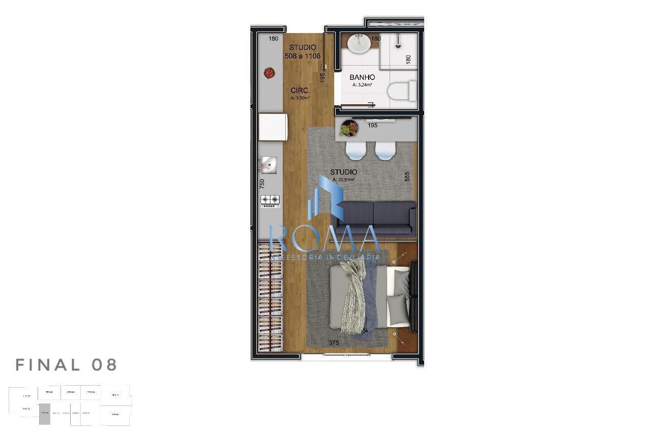 Apartamento, 1 quarto, 30 m² - Foto 2