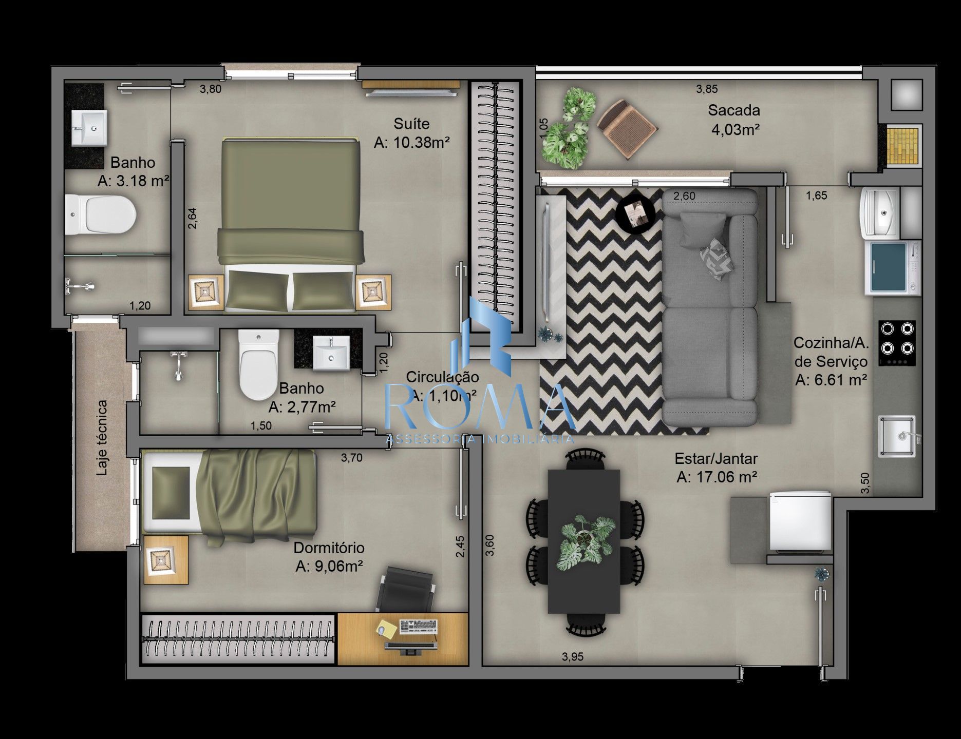 Apartamento, 2 quartos, 62 m² - Foto 2