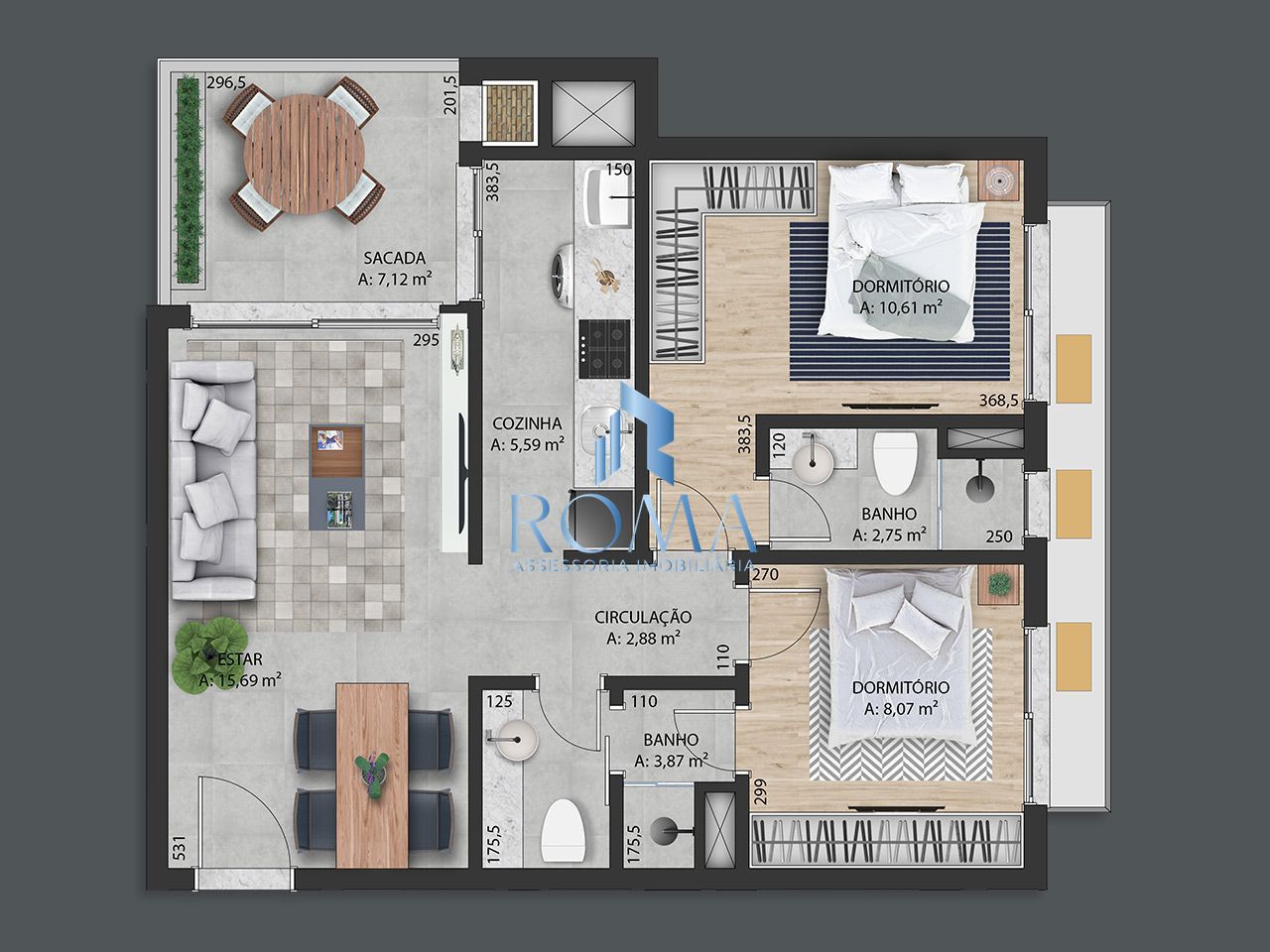 Apartamento, 2 quartos, 66 m² - Foto 2