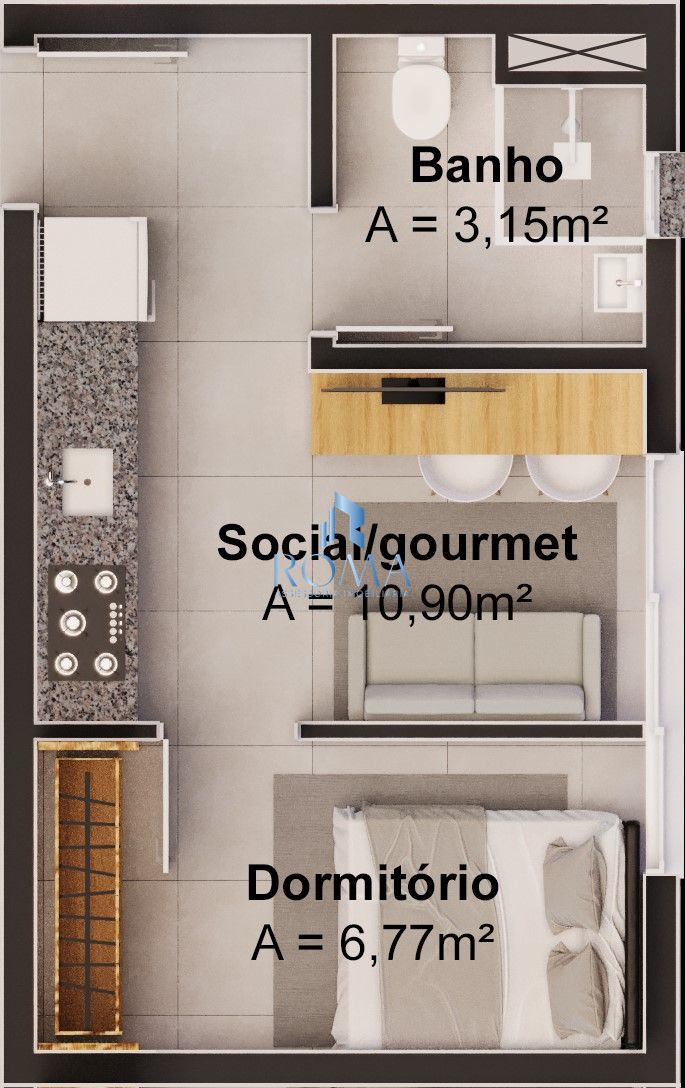 Apartamento, 1 quarto, 26 m² - Foto 4