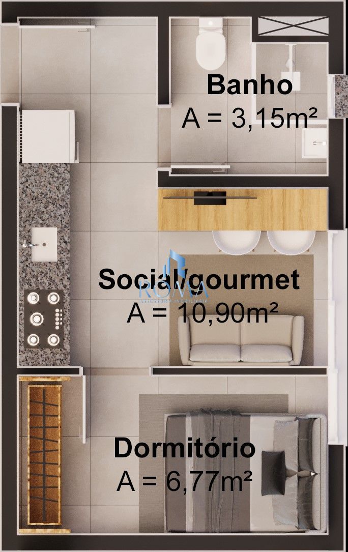 Apartamento, 1 quarto, 26 m² - Foto 4