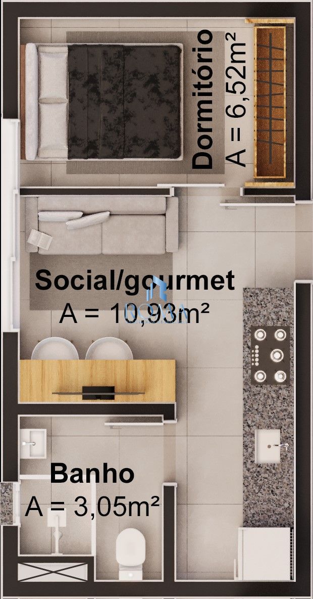 Apartamento, 1 quarto, 26 m² - Foto 4