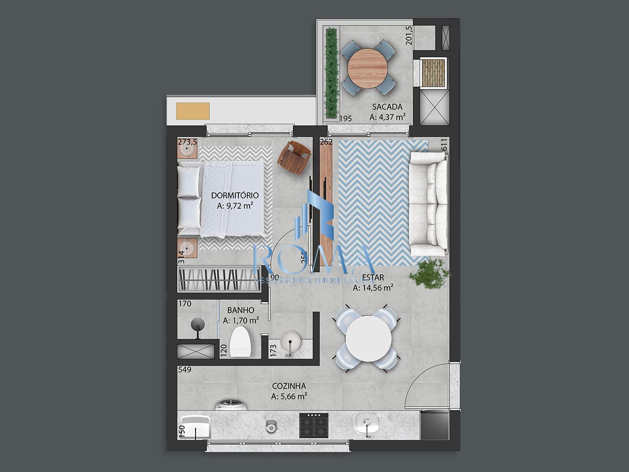 Apartamento, 1 quarto, 42 m² - Foto 2