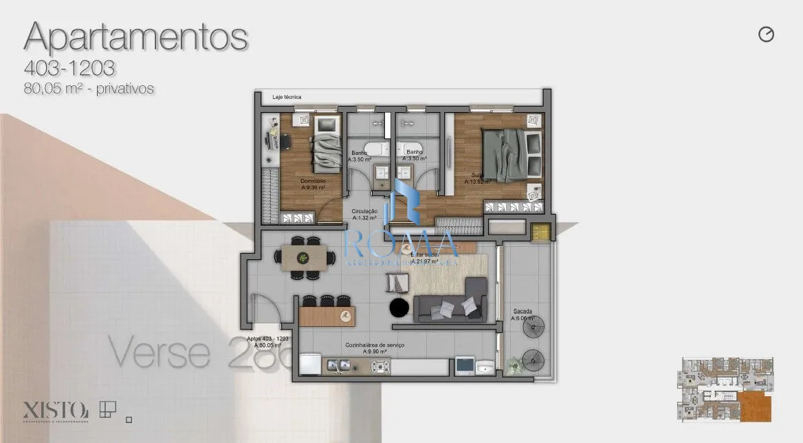 Apartamento, 2 quartos, 80 m² - Foto 3