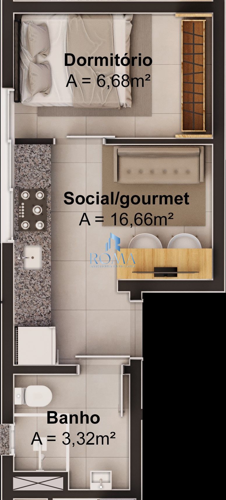 Apartamento, 1 quarto, 26 m² - Foto 4