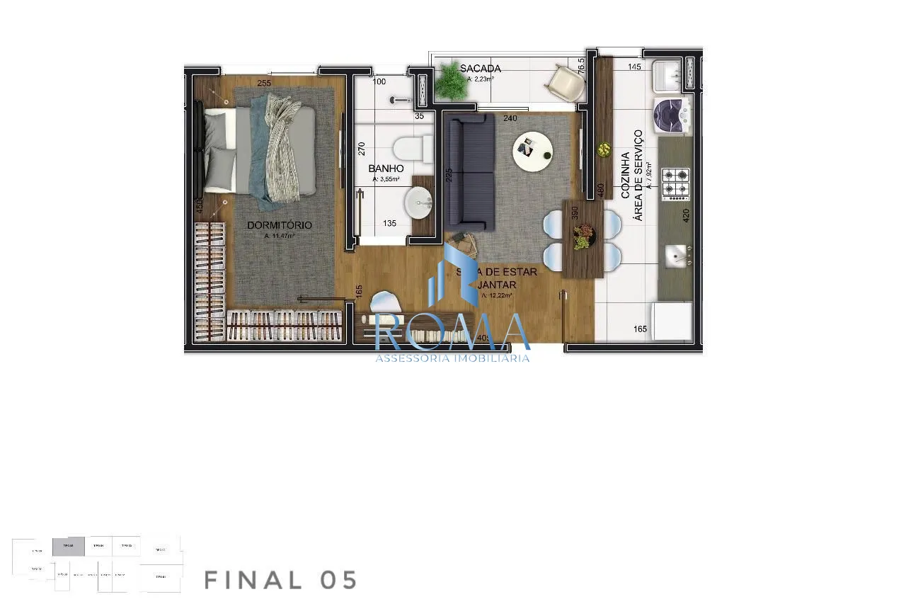 Apartamento, 1 quarto, 42 m² - Foto 2