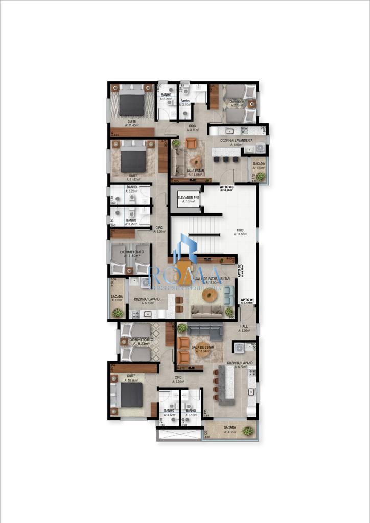Apartamento, 2 quartos, 72 m² - Foto 2