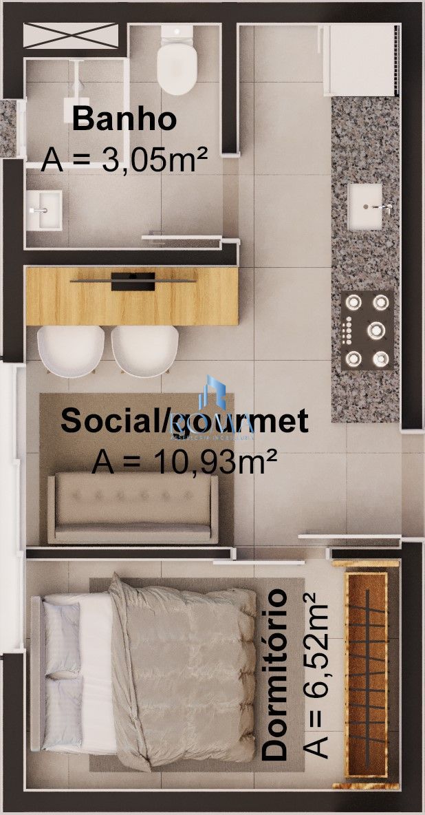 Apartamento, 1 quarto, 26 m² - Foto 4