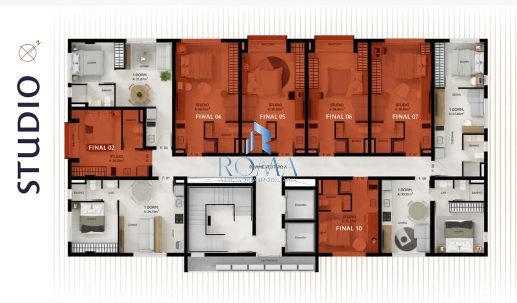 Apartamento, 1 quarto, 28 m² - Foto 2