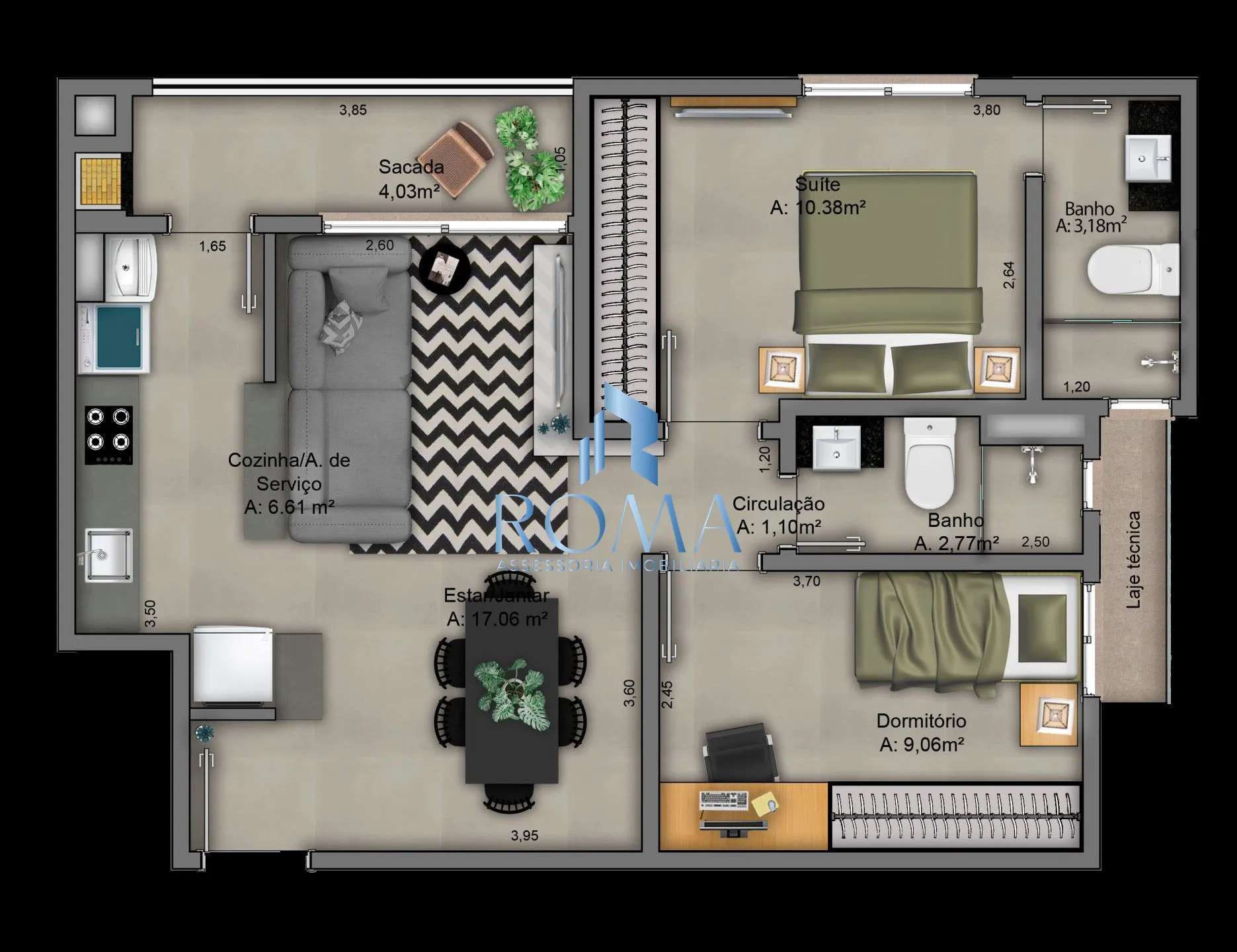 Apartamento, 2 quartos, 62 m² - Foto 2