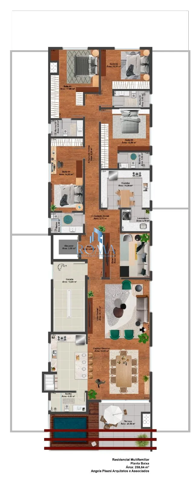 Cobertura, 4 quartos, 227 m² - Foto 2