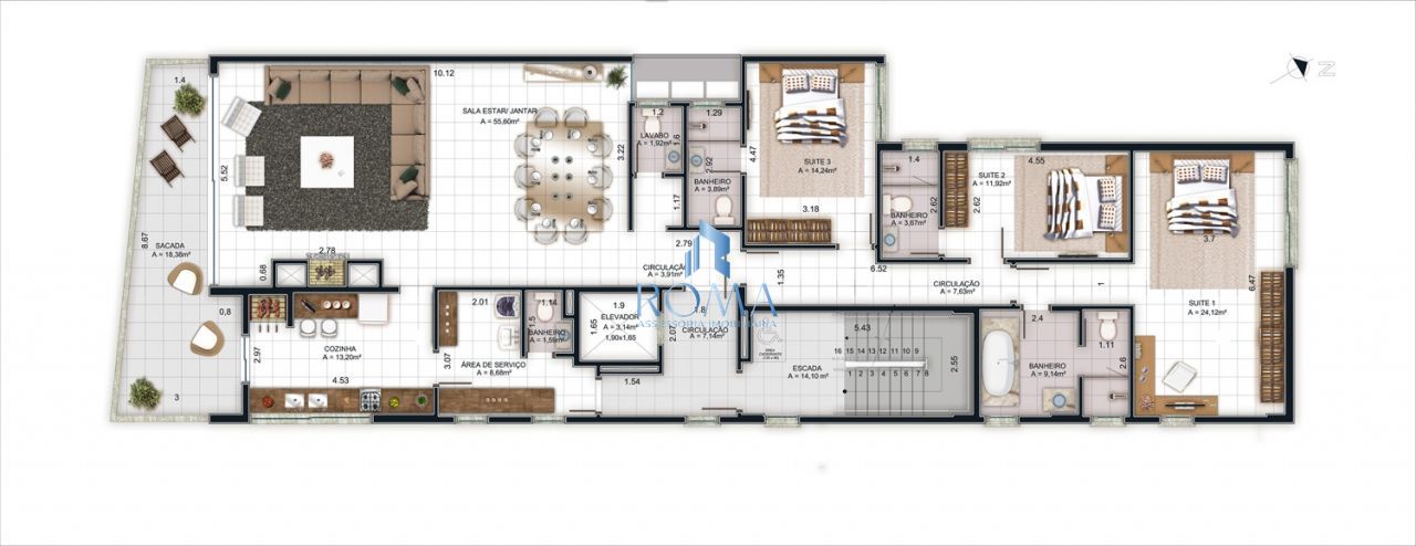 Apartamento, 3 quartos, 211 m² - Foto 4