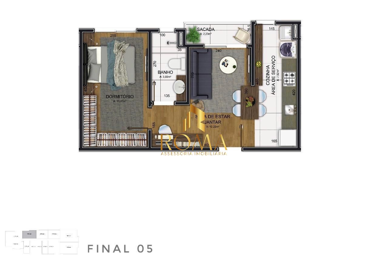 Apartamento, 1 quarto, 42 m² - Foto 2