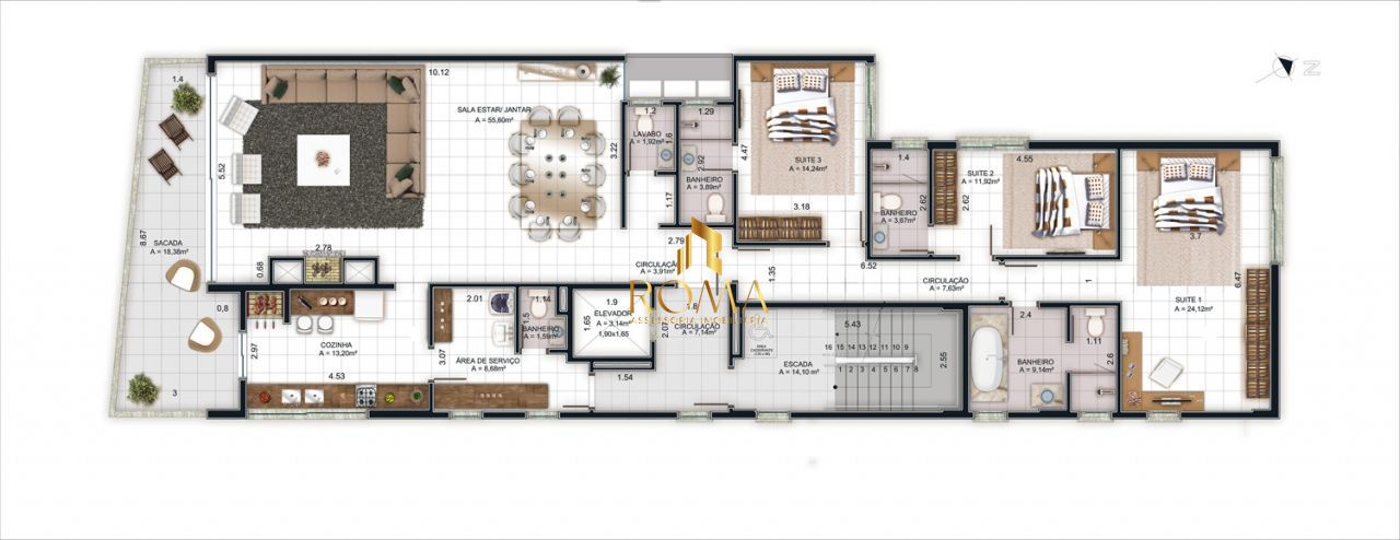 Apartamento, 3 quartos, 211 m² - Foto 4