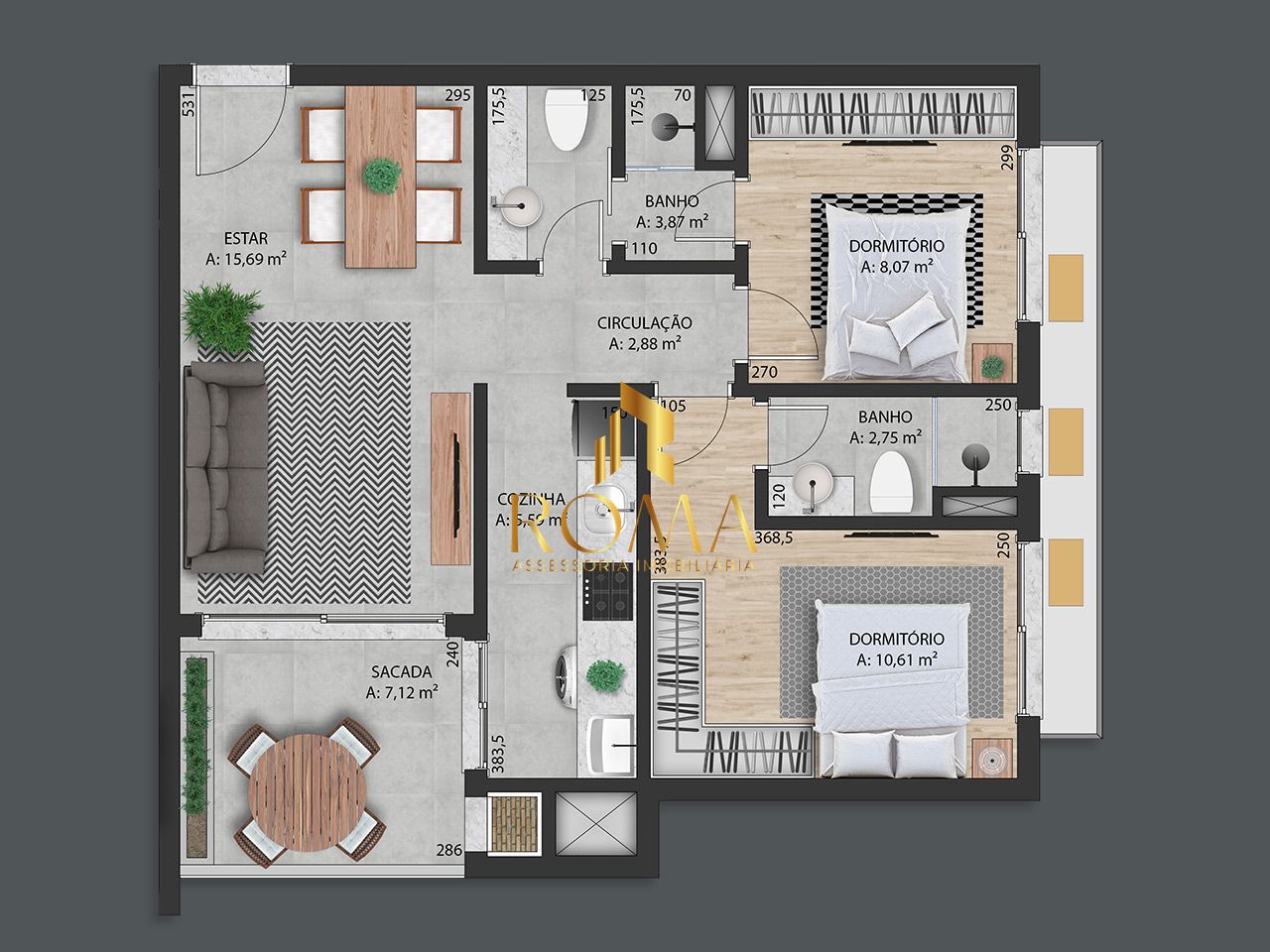 Apartamento, 2 quartos, 66 m² - Foto 2