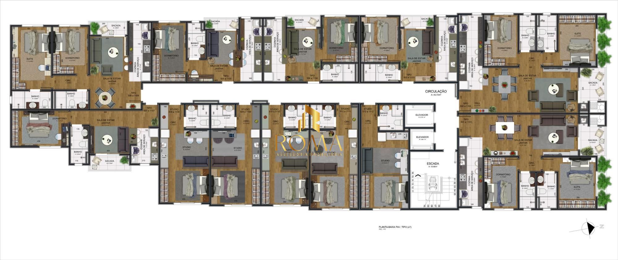 Apartamento, 1 quarto, 45 m² - Foto 3