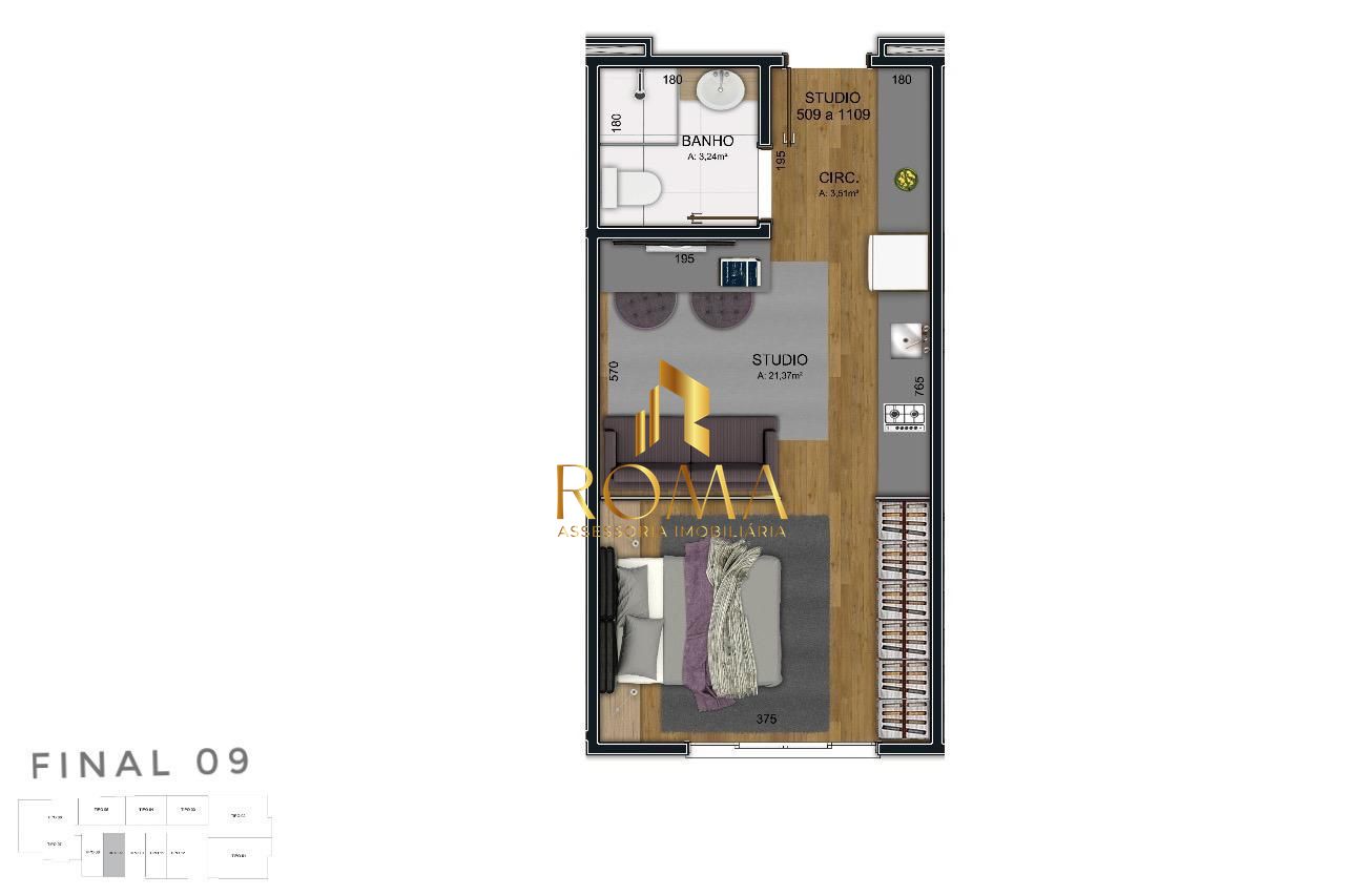 Apartamento, 1 quarto, 45 m² - Foto 2
