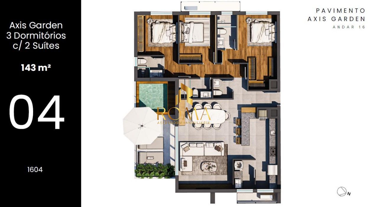 Apartamento, 3 quartos, 146 m² - Foto 2