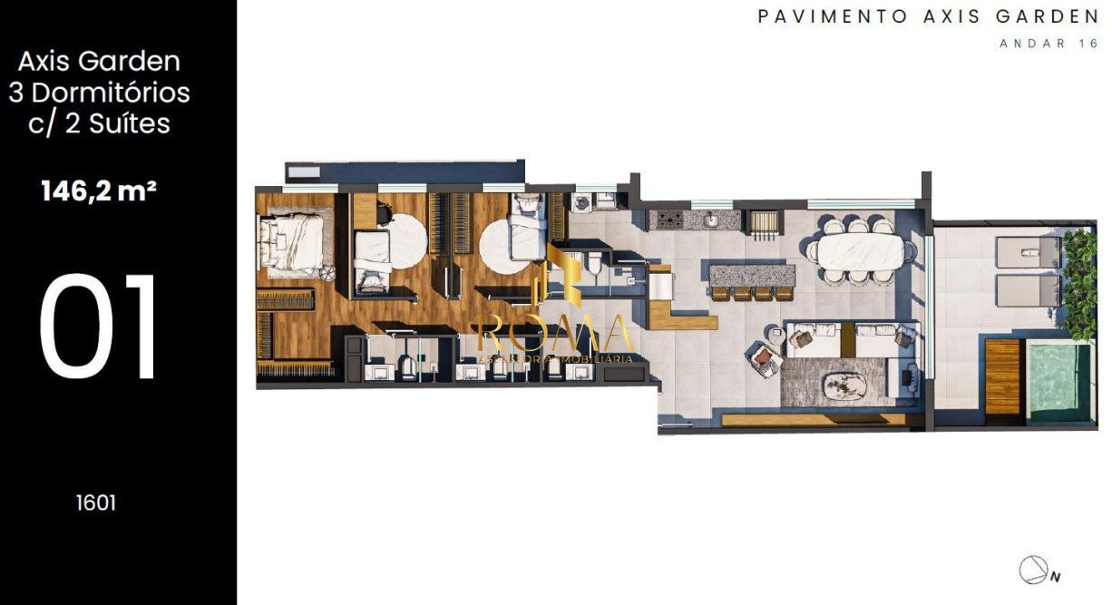 Apartamento, 3 quartos, 146 m² - Foto 2