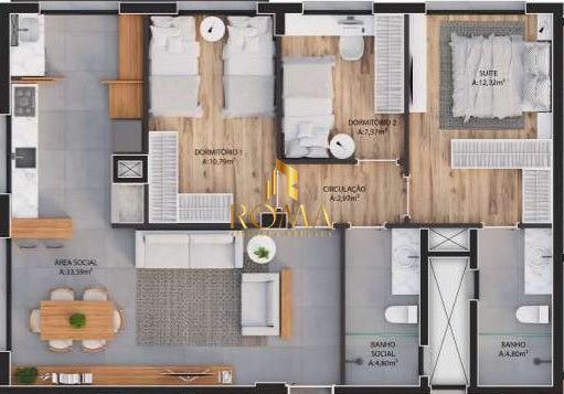 Apartamento, 3 quartos, 89 m² - Foto 2