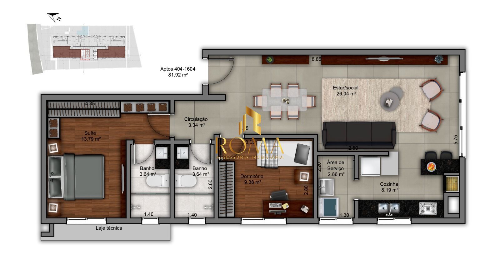 Apartamento, 2 quartos, 81 m² - Foto 6