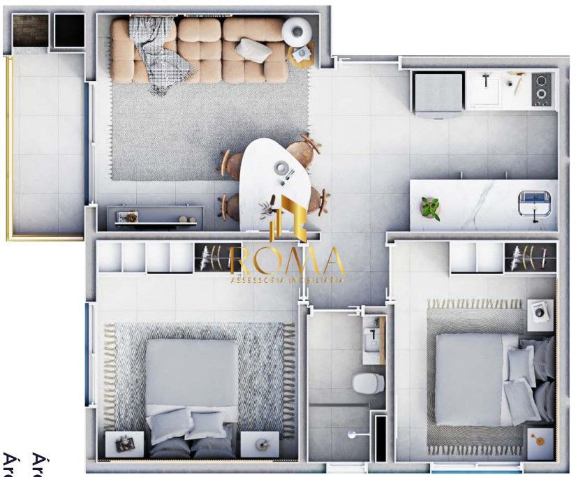 Apartamento, 2 quartos, 53 m² - Foto 2