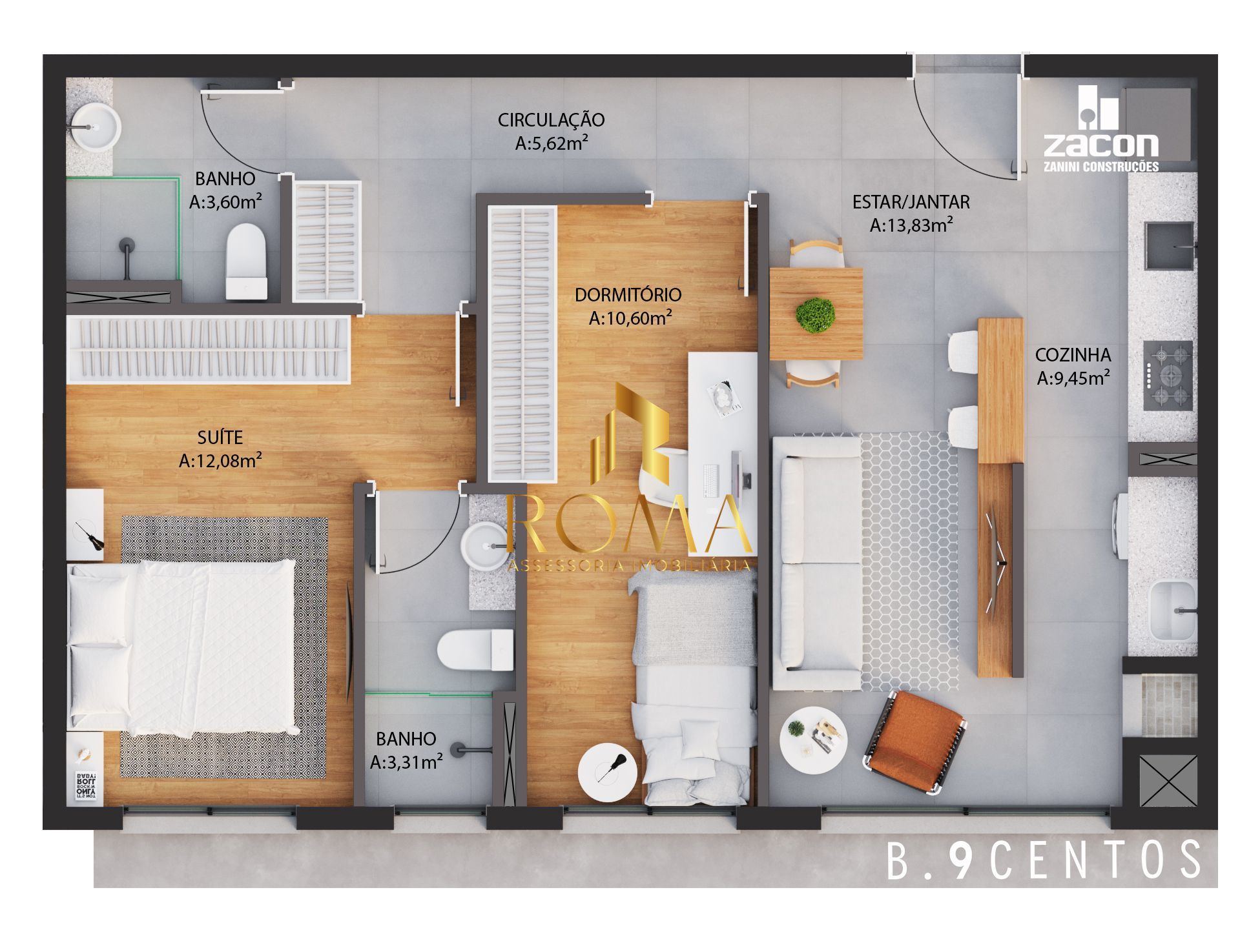 Apartamento, 2 quartos, 66 m² - Foto 4