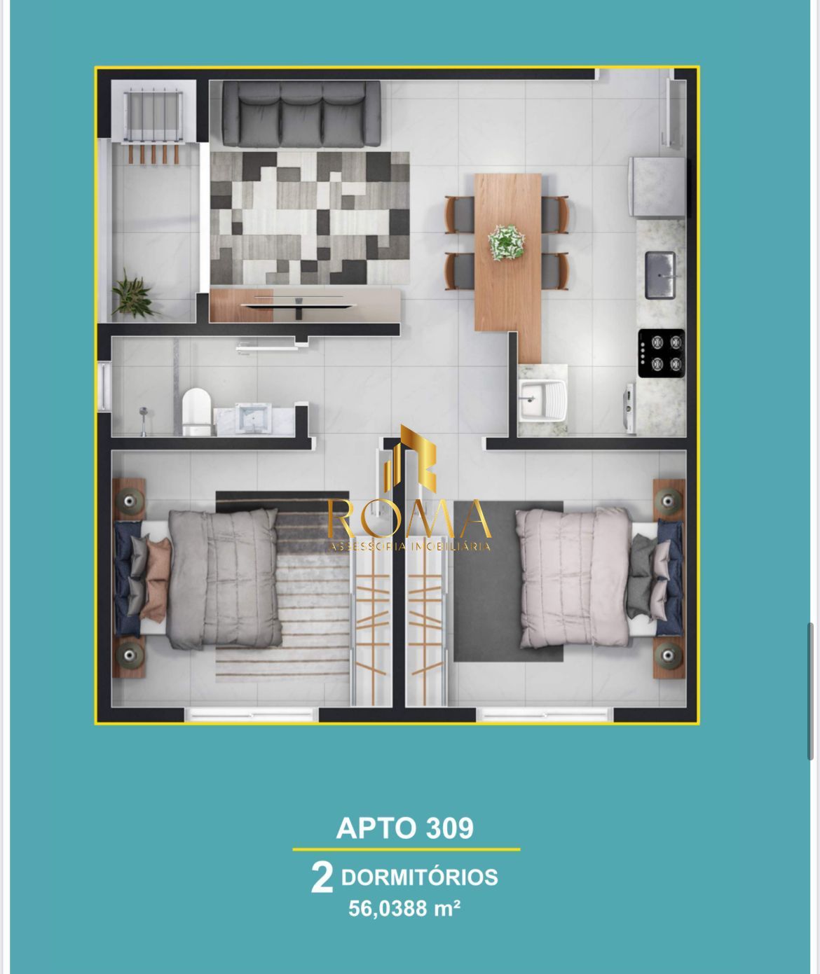 Apartamento, 2 quartos, 57 m² - Foto 22