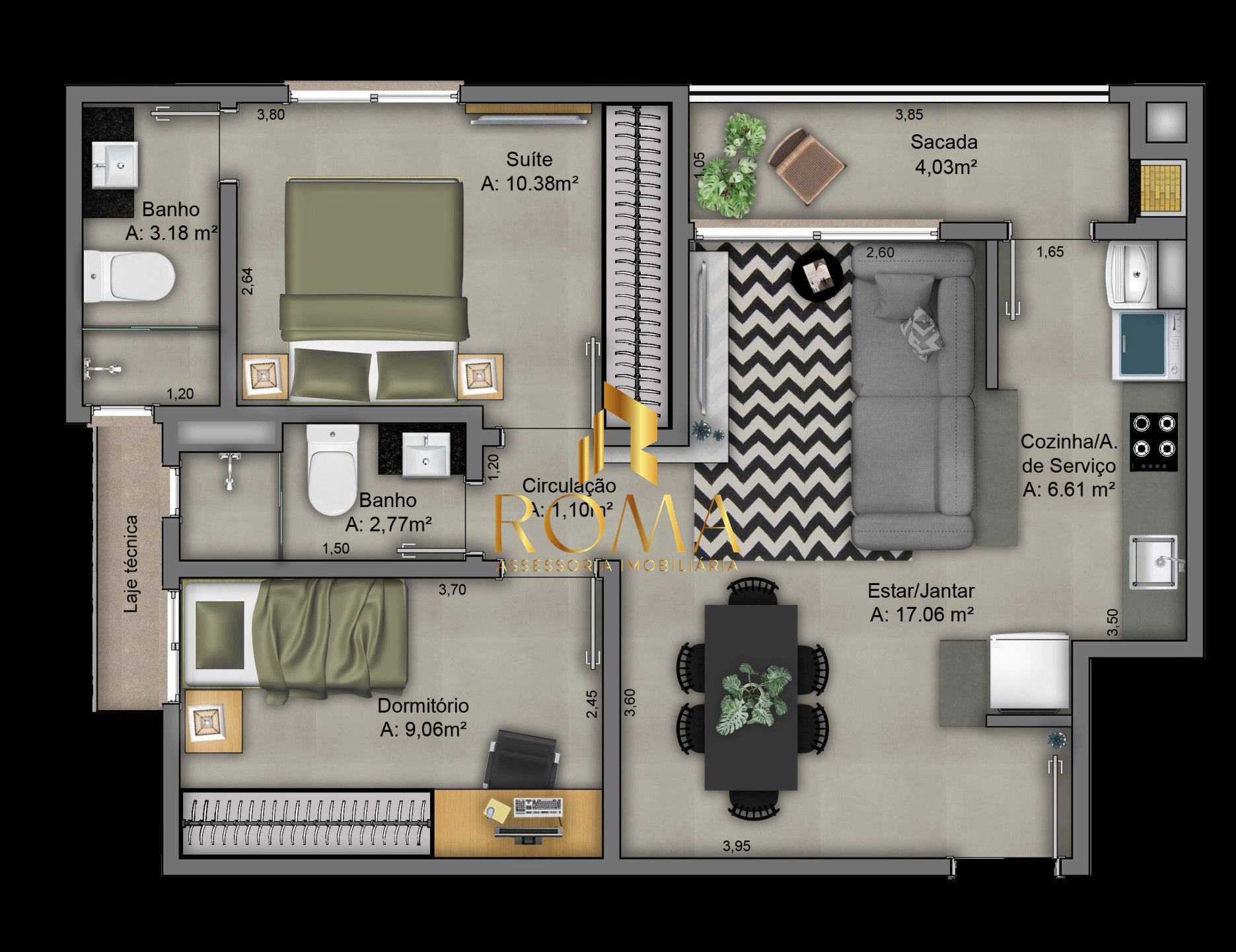 Apartamento, 2 quartos, 62 m² - Foto 2