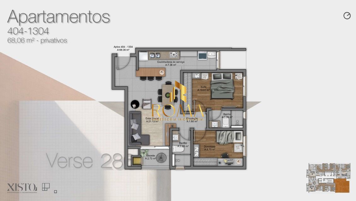 Apartamento, 2 quartos, 68 m² - Foto 2