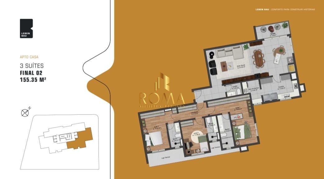 Apartamento, 3 quartos, 155 m² - Foto 4