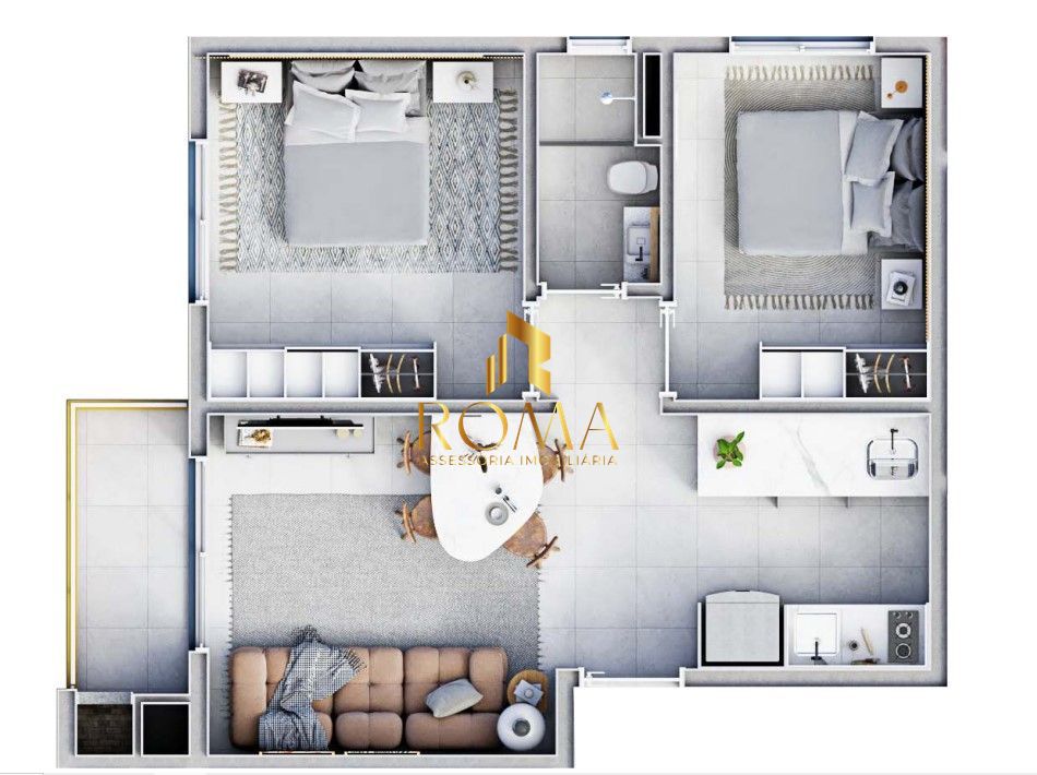 Apartamento, 2 quartos, 53 m² - Foto 2