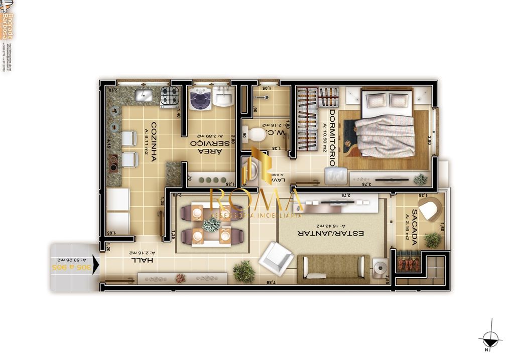 Apartamento, 1 quarto, 47 m² - Foto 14