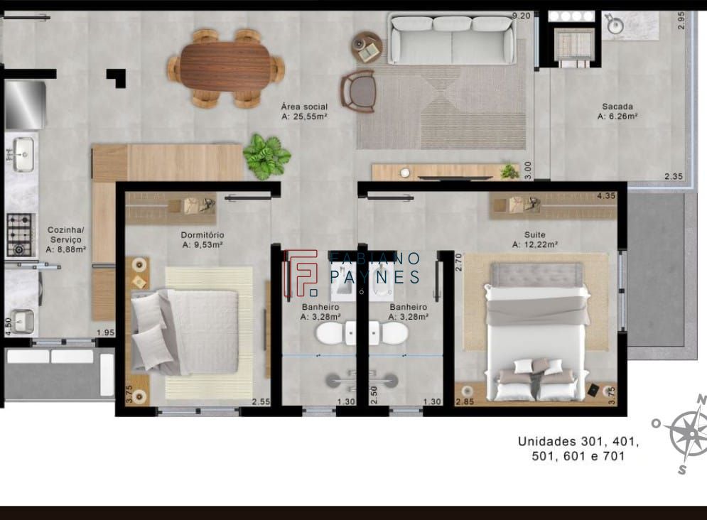 Apartamento, 2 quartos, 79 m² - Foto 2
