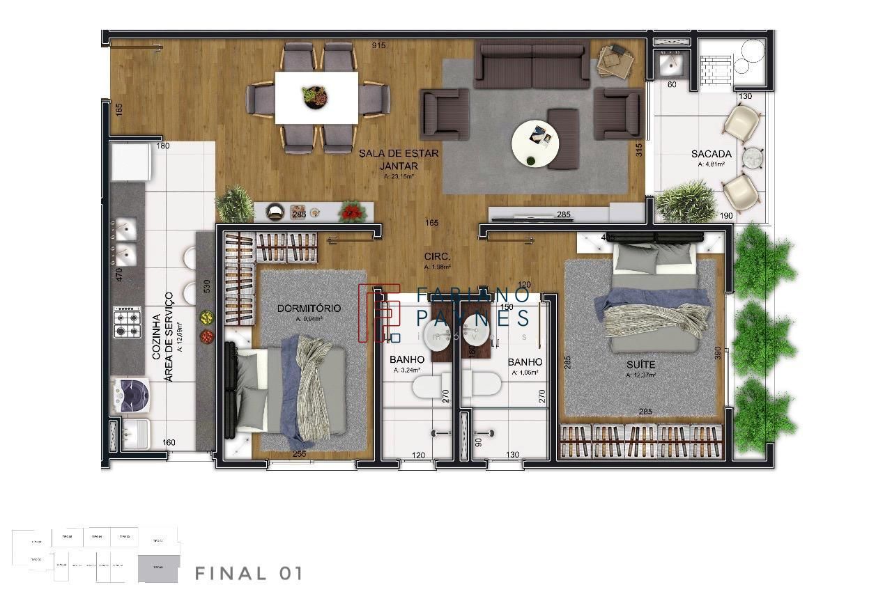 Apartamento, 2 quartos, 128 m² - Foto 11