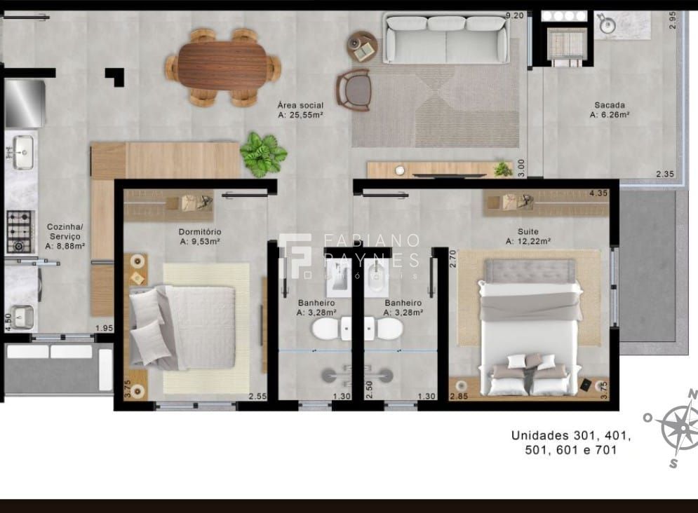 Apartamento, 2 quartos, 79 m² - Foto 2