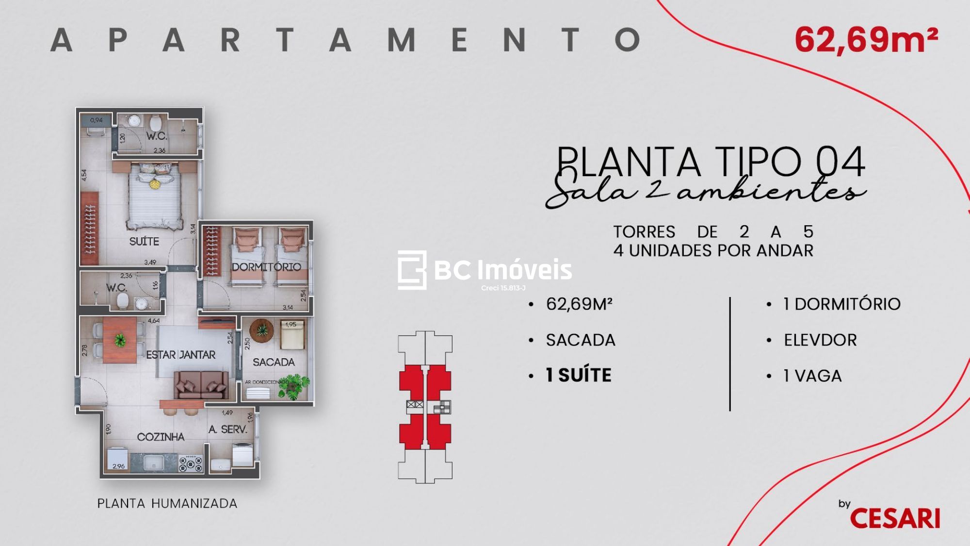 Apartamento, 2 quartos, 65 m² - Foto 17