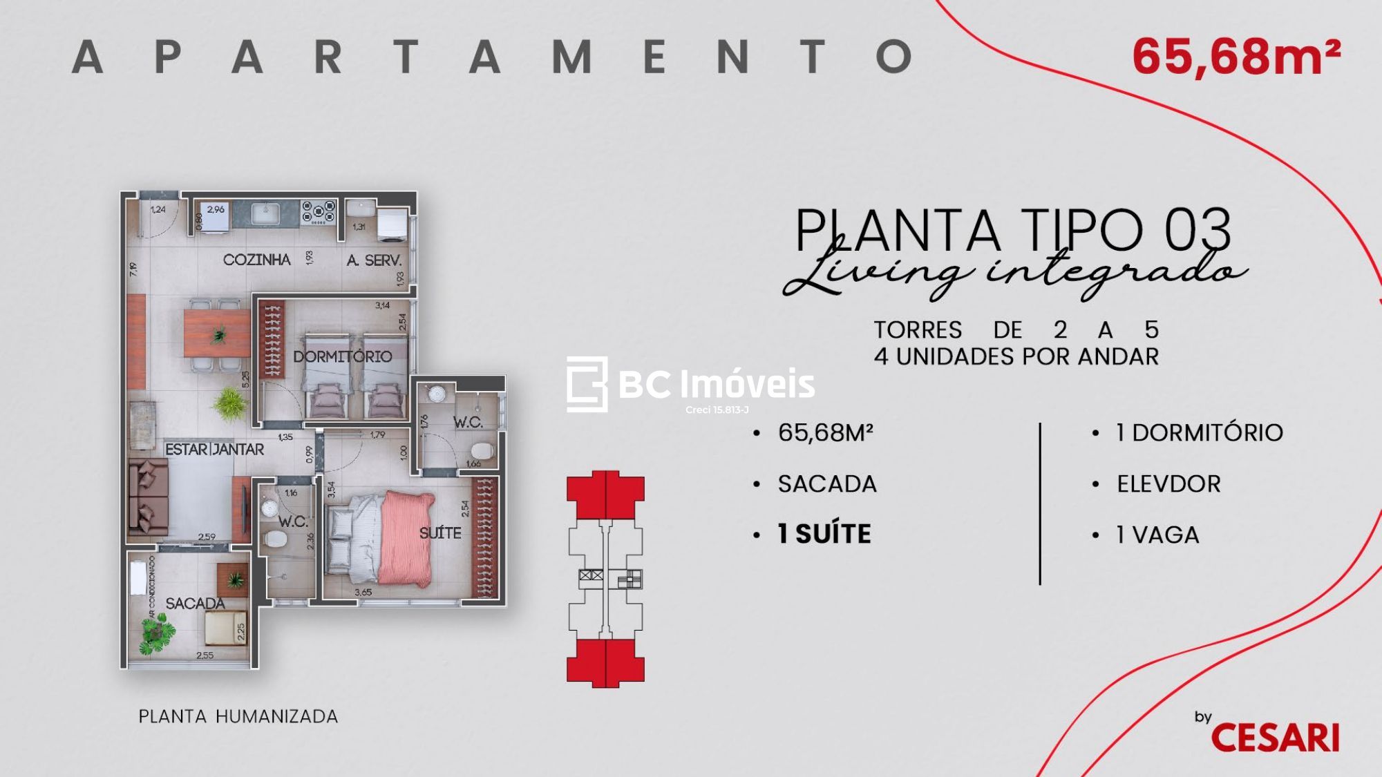 Apartamento, 2 quartos, 65 m² - Foto 16