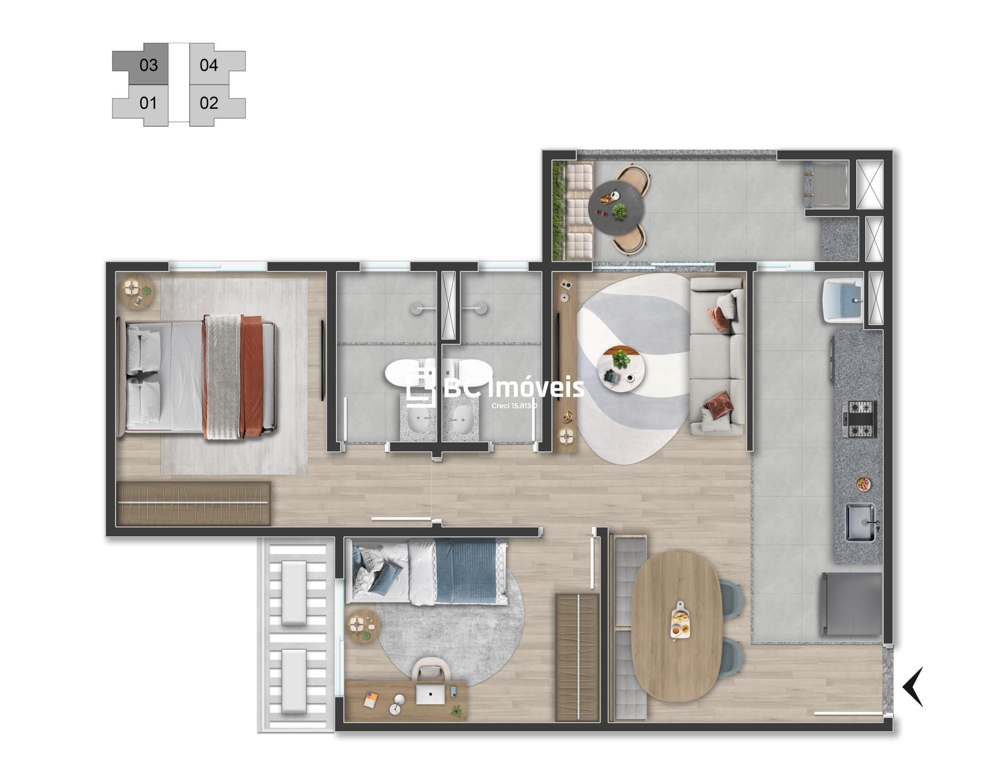 Apartamento, 2 quartos, 54 m² - Foto 20