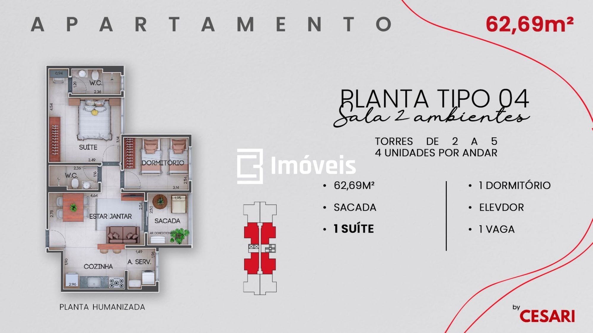 Apartamento à venda com 2 quartos, 65m² - Foto 17