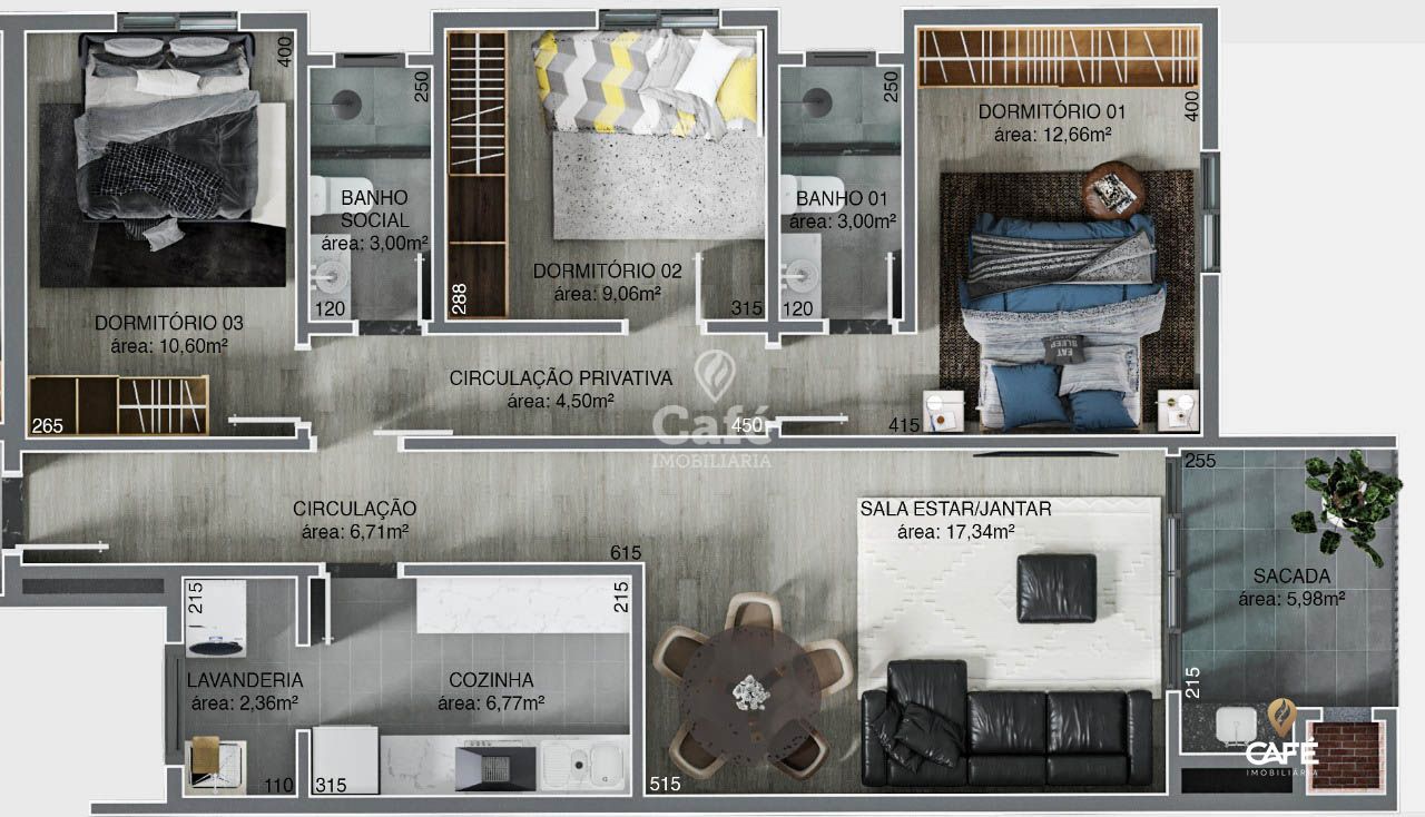 Apartamento, 3 quartos, 99 m² - Foto 8