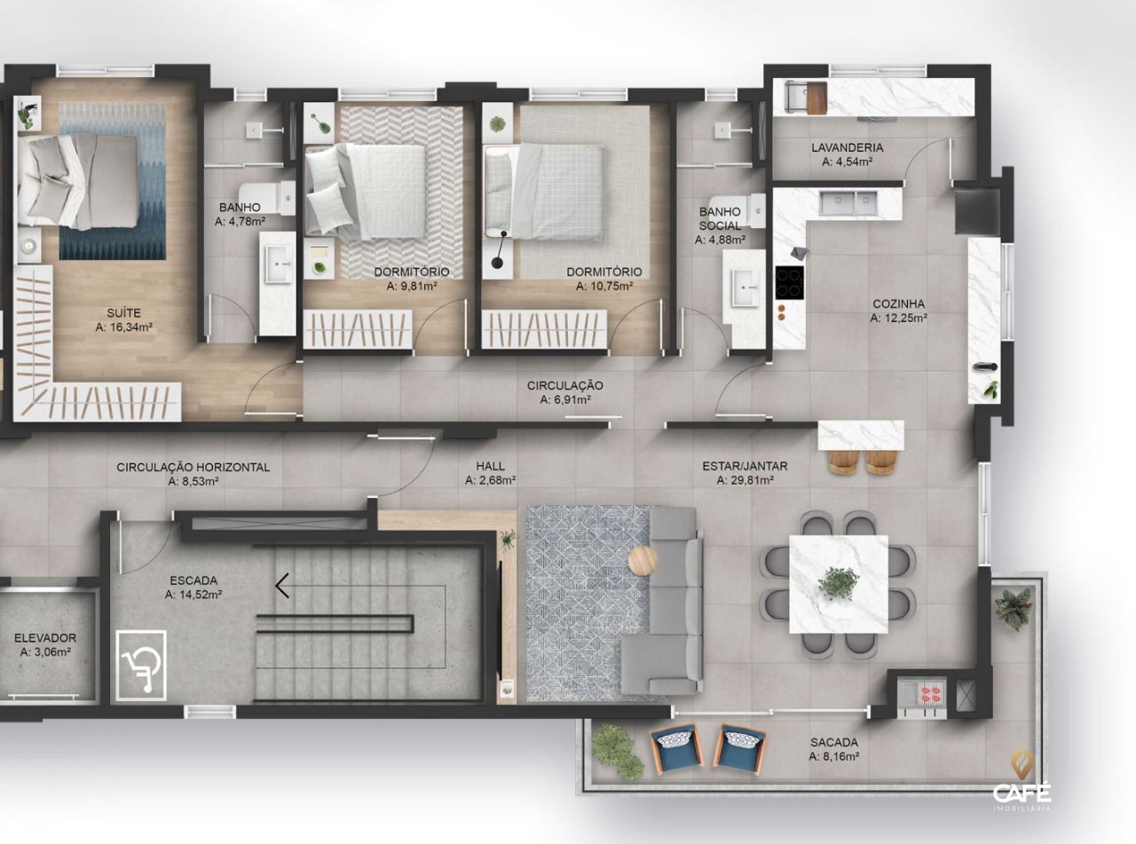 Apartamento à venda com 3 quartos, 126m² - Foto 3