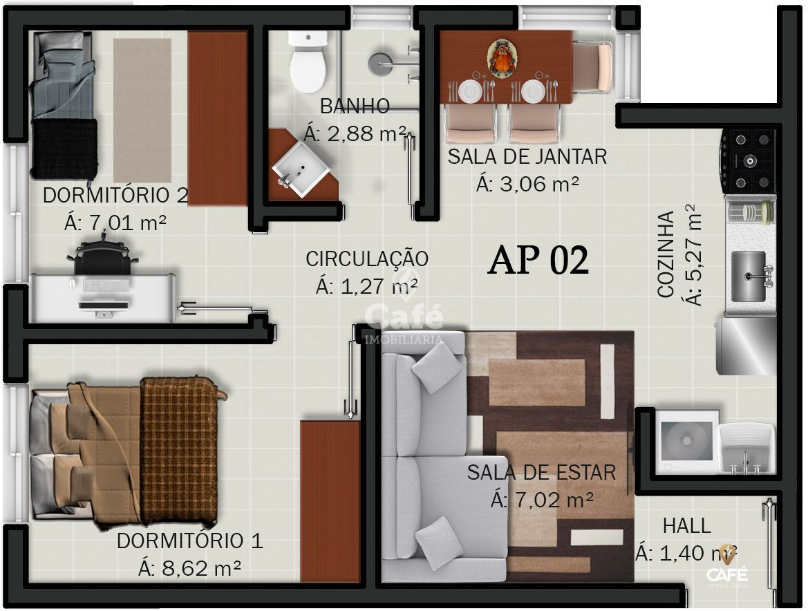 Apartamento à venda com 2 quartos, 61m² - Foto 30