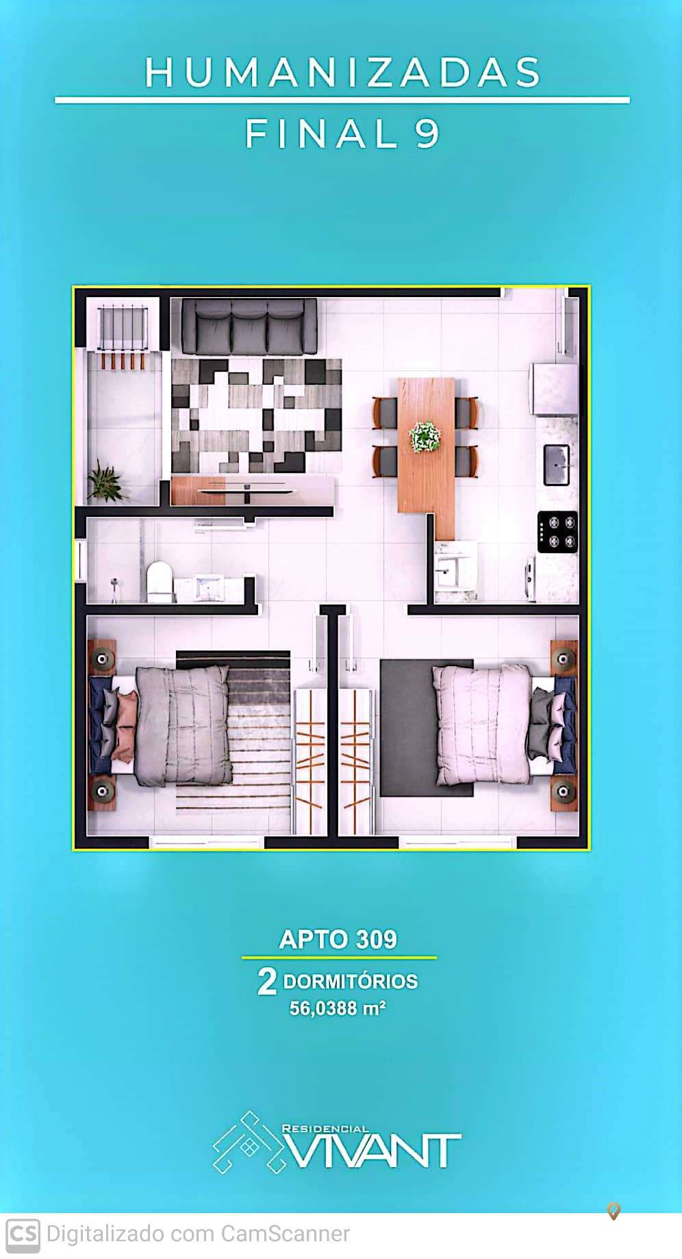 Apartamento à venda com 2 quartos, 53m² - Foto 9