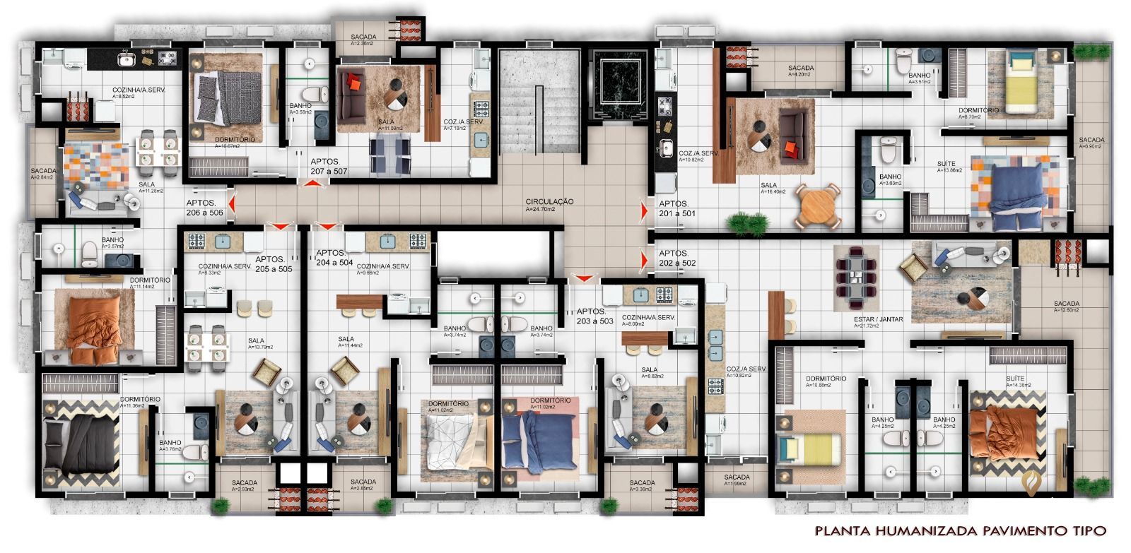 Apartamento à venda com 2 quartos, 99m² - Foto 2