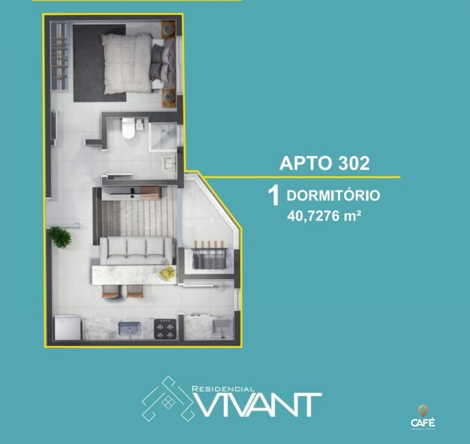 Apartamento à venda com 1 quarto, 31m² - Foto 9