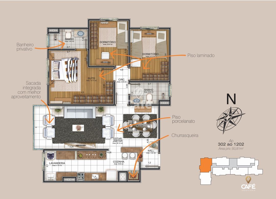 Apartamento à venda com 3 quartos, 93m² - Foto 17