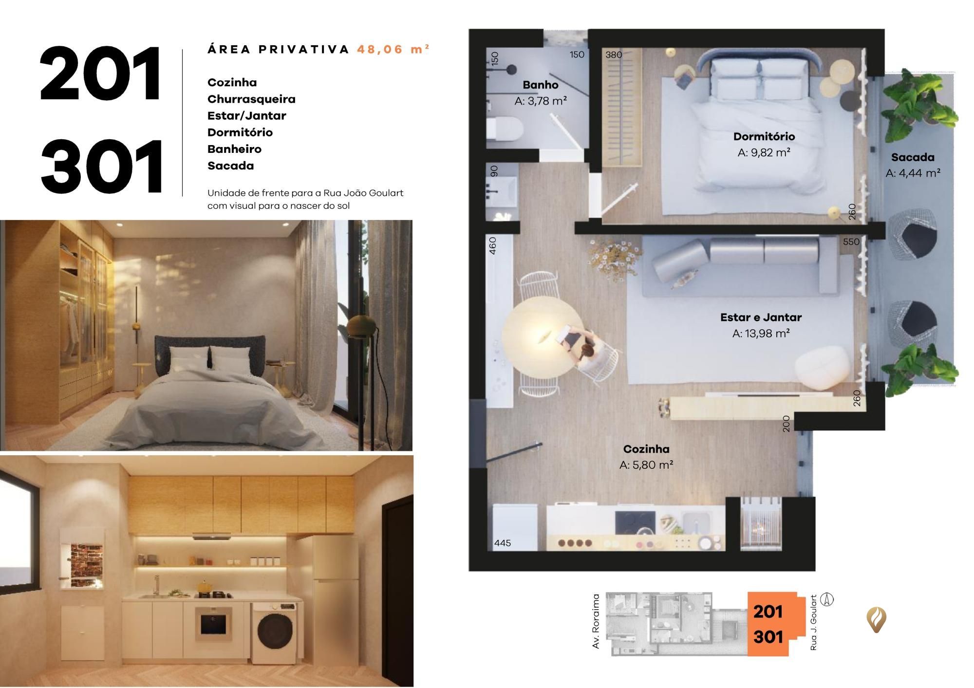 Apartamento à venda com 1 quarto, 48m² - Foto 6